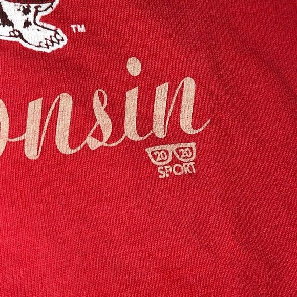 Vintage Wisconsin Badgers Shirt Mens L Red University Football Team Spellout Tee - Picture 4 of 9
